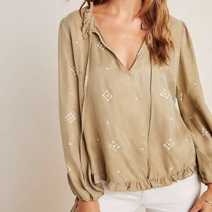NWT Sancia Yoelette Peasant Blouse